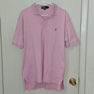 Men's Polo by Ralph Lauren Polo Shirt Pony Shirt Pink Sz Large